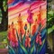 Edge Collections - 11.25" X 15.5" - Multicolor - Garden Flag Gladiolus Decorative Yard Flag - 1 Piece